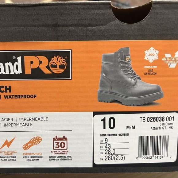 Timberland Pro Mens Direct Attach Steel Toe Boot Black Size 10M main image 6